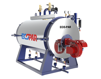 Паровой котёл малой мощности Трехходовой паровой котел ECO-PAR 0,7 бар 300 - 1000  кг/ч